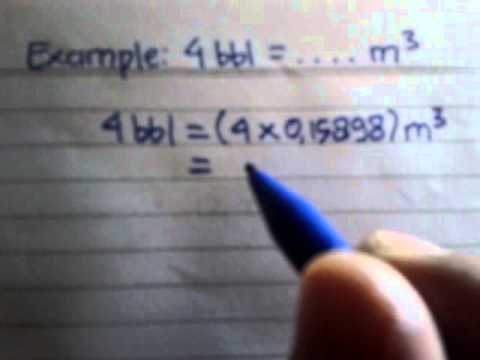 Convert petroleum barrel to cubic meter