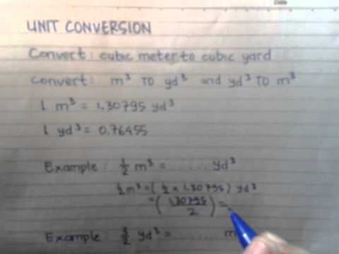 CONVERT cubic meter TO cubic yard