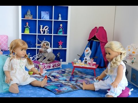 American Girl Doll Disney Frozen Anna's Bedroom (featuring Elsa) ~ HD WATCH IN HD!