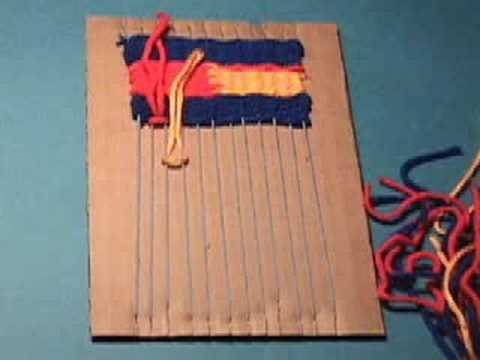 Weaving on a Cardboard Loom