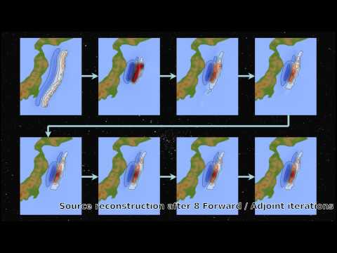 Real-time tsunami simulation using a discrete adjoint model (Honshū, Japan)