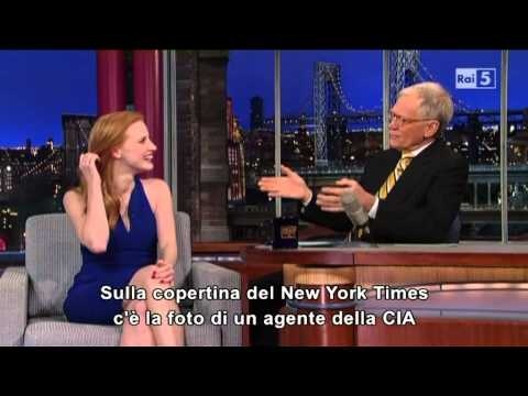 Jessica Chastain @ David Letterman Show 08/01/13 SUB ITA