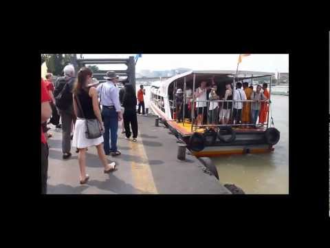 Sail with Boat Public Transport, Chao Phraya river Bangkok-Thailand.