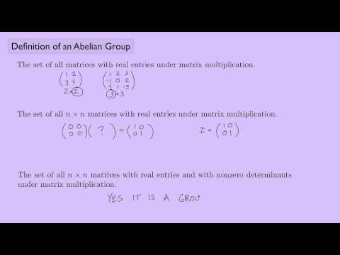 (Abstract Algebra 1) Definition of an Abelian Group