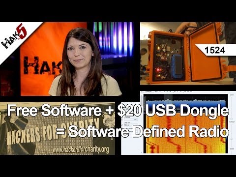 Free Software + $20 USB Dongle = Software Defined Radio, Hak5 1524