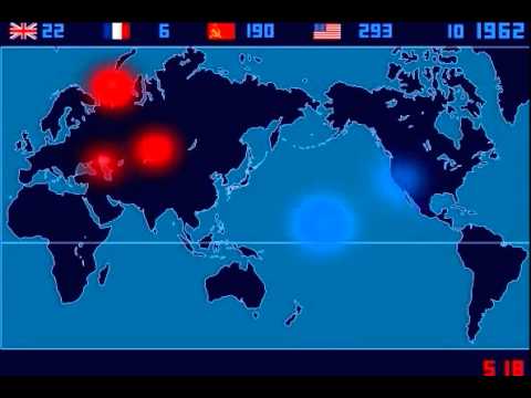 A Time-Lapse Map of Every Nuclear Explosion Since 1945 - by  Isao Hashimoto