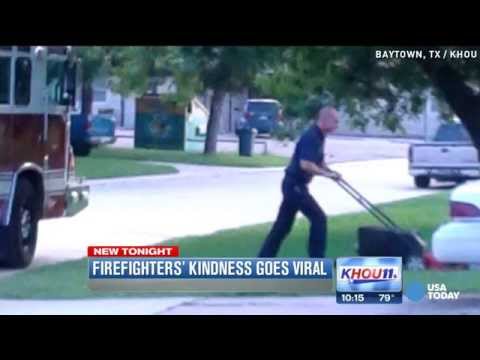 Firefighters' act of kindness goes viral