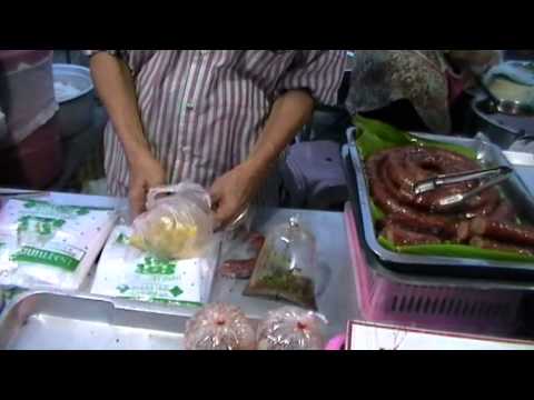 Buying 3 course dinner for 50 baht in Chiang Mai Thailand.