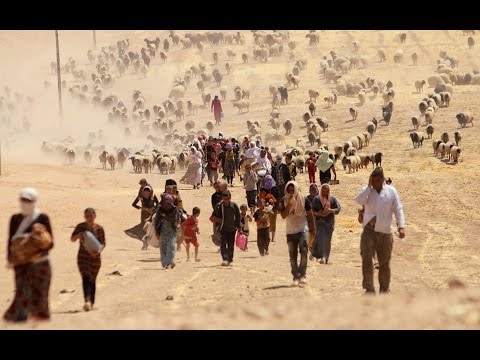 The moment 20,000 Yazidi & Christians rescued by Kurdish Fighters from Sinjar Mountains (English)