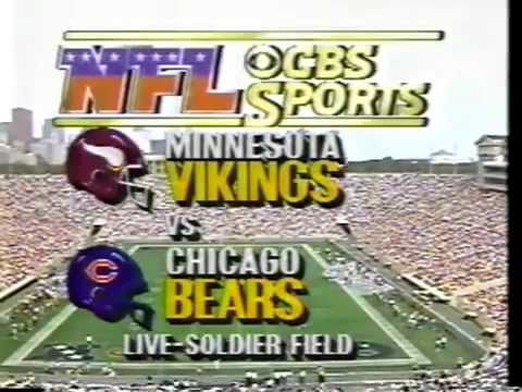 1988 NLF on CBS Sports Intro : Minnesota Vikings vs Chicago Bears