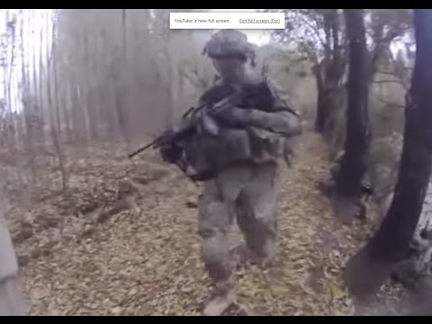 US Soldiers ambushed, return fire, killing three Taliban. Helmet Cam footage