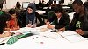 Students studying in the VU library