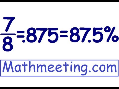 Fraction to decimal and percent