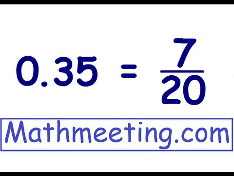 Decimals to Fractions