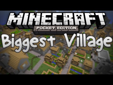 MASSIVE VILLAGE SEED!!! - Biggest Village in MCPE? - Minecraft Pocket Edition