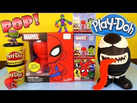 Play Doh Venom Surprise Egg Kidrobot Giant Spiderman Superhero Toy Marvel Mystery Mini Toys