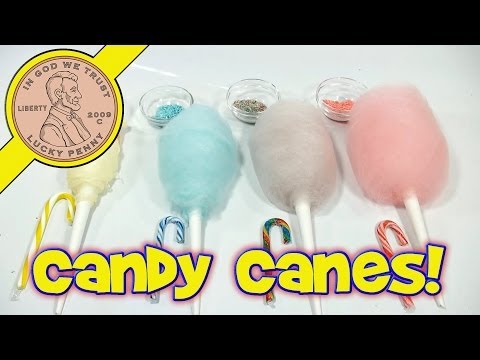 Cotton Candy Flavor Series: Christmas Candy Canes! Lemon Head, Blue Berry, Cherry & Peppermint