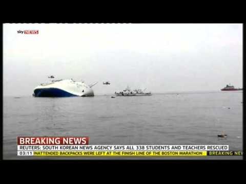 Sky News Breaking: 338 Passengers Rescued from Sinking South Korean Ferry