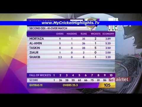 Bangladesh vs India 2nd ODI Cricket Highlights   17th June   2014 480