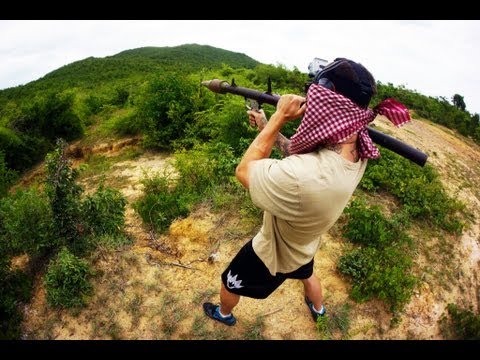 Corrupt Cambodia - Phnom Penh Military Shooting Range BIG GUNS