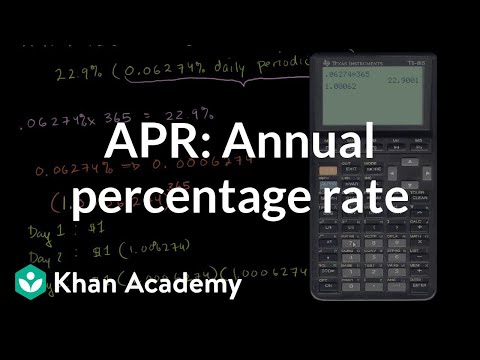 Annual Percentage Rate (APR) and effective APR