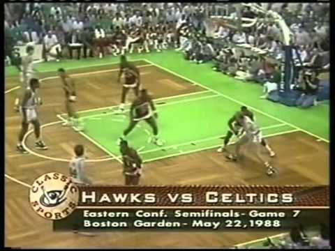 Larry Bird 34 pts vs D.Wilkins 47 pts, playoffs 1988 celtics vs hawks game 7