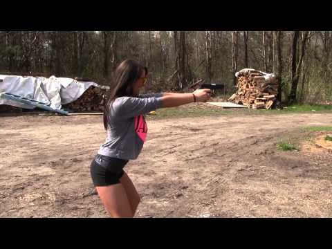 Krysta Shooting the Colt Baby 1911 AKA the Officer's 45 ACP