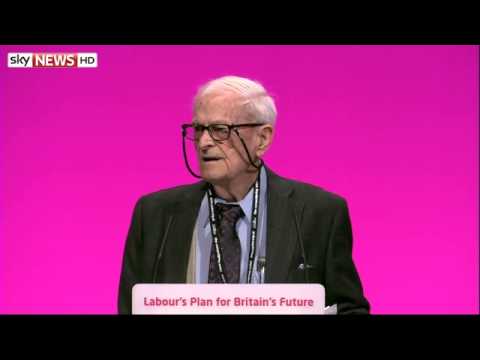 91-year-old war veteran Harry Smith at the Labour Party Conference