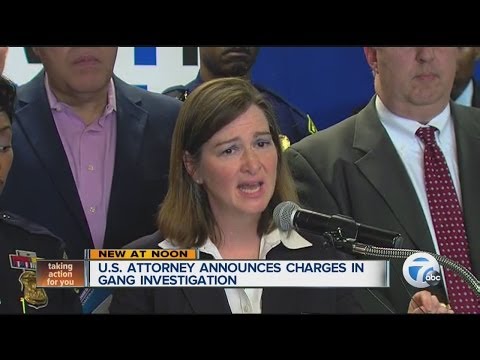 US Attorney General press conference on Detroit gangs