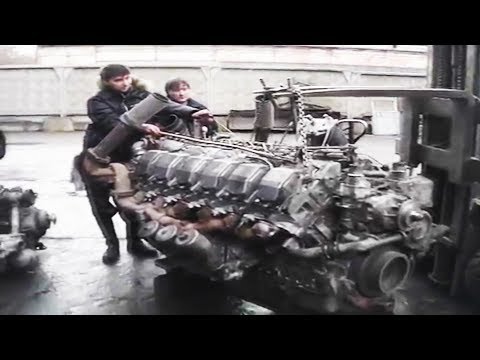 Awesome V12 Monster diesel engine Awake and Alive startup