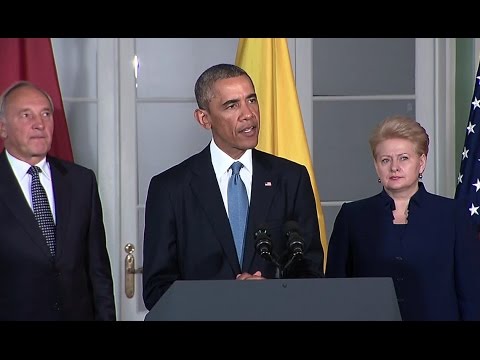 Presidents of the U.S., Estonia, Latvia, and Lithuania Deliver Remarks