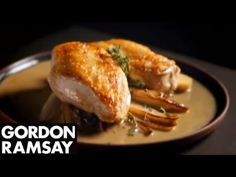 Chicken Breast and Sautéed Chicory in Marsala Sauce - Gordon Ramsay