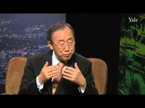 United Nations Secretary-General Ban Ki-moon: Syrian civil war, climate change, and food security