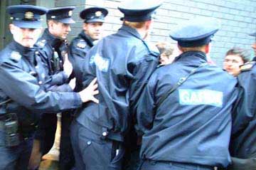 Gardai line (from indymedia.ie by 'Freak')