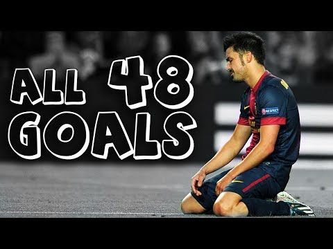 David Villa All 48 Goals Barcelona HD