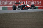 Marussia driver Jules Bianchi of France steers his car in the Japanese Formula One Grand Prix