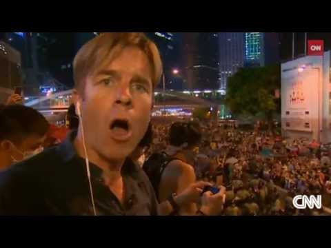 Hong Kong protests CNN Reporters Tear Gassed during Hong Kong protests CNN Crew Gassing