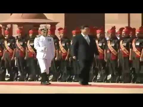 Chinese President Xi Jinping accorded a Ceremonial Reception at Rashtrapati Bhawan