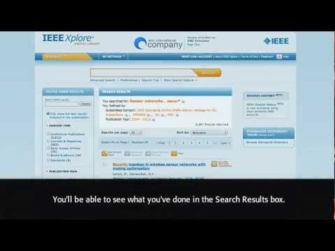 IEEE Xplore Tutorial: Searching with IEEE Xplore