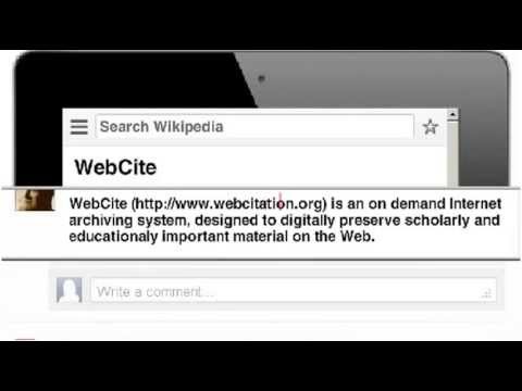 WebCite - The tool for Wikipedia editors