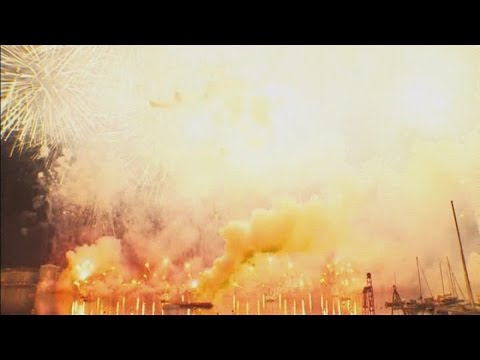 Incredible fireworks display in Switzerland