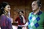 Actor  HaiHa Le with director Roslyn Oades and actor Jim Daly,   at the Malthouse Theatre.