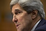 Senate Foreign Relations Chairman John Kerry, D-Mass., sits before the committee he has served on for 28 years and led for the past four as he seeks confirmation as U.S. secretary of state, on Capitol Hill in Washington