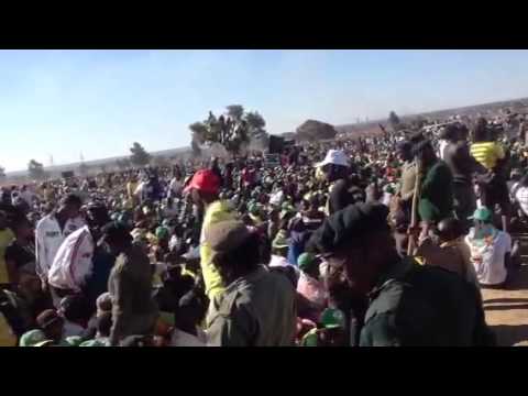 Zimbabwe President Robert Mugabe addresses Zanu PF rally in