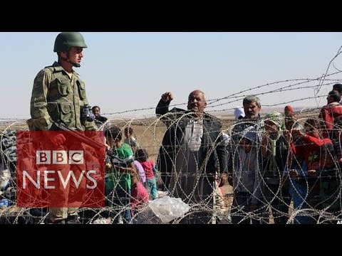 Islamic State:130,000 Kurdish refugees flee to Turkey- BBC News