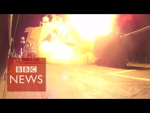 Video shows US missile launches against Islamic State in Syria- BBC News