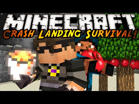 Minecraft Modded Crash Landing : LAVA AND TREE FARMS?!