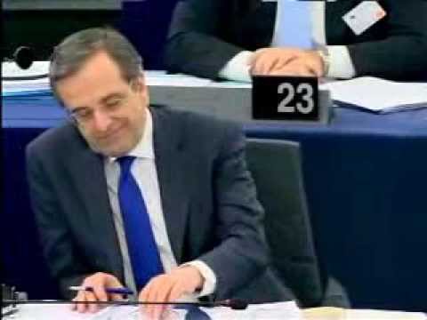 Nigel Farage Lambasts Greece Prime Minister Antonis Samaras and EU Parliament