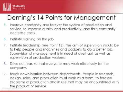 Deming's14 points for Management