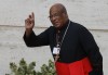 Cardinal Wilfrid Napier arriving at the synod (CNS)